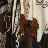 Otis Midi Dress Chocolate Brown/Cream