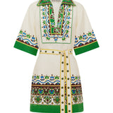Bridgette Mini Shirtdress Cream