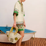 Bridgette Mini Shirtdress Cream