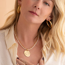 Champs Pearl Chain Coin Necklace