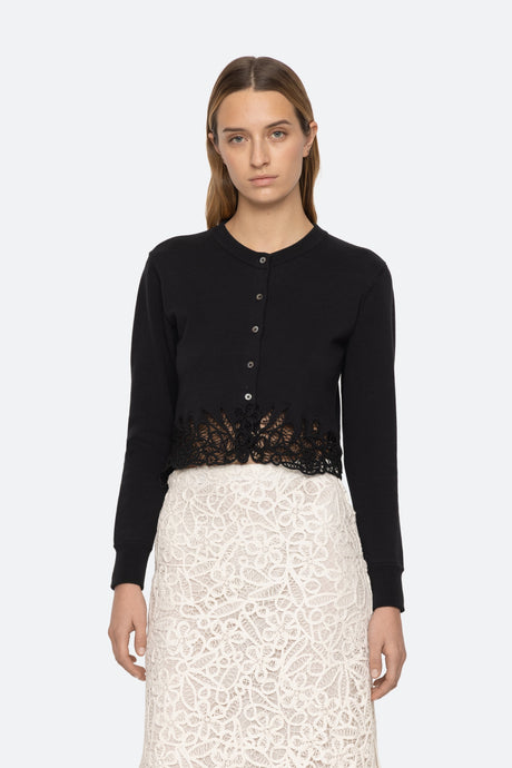 Iyla Lace Cadigan Black