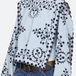 FRANCES L/SLV EMB TOP (D2)