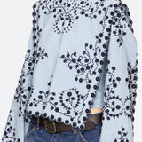 FRANCES L/SLV EMB TOP (D2)