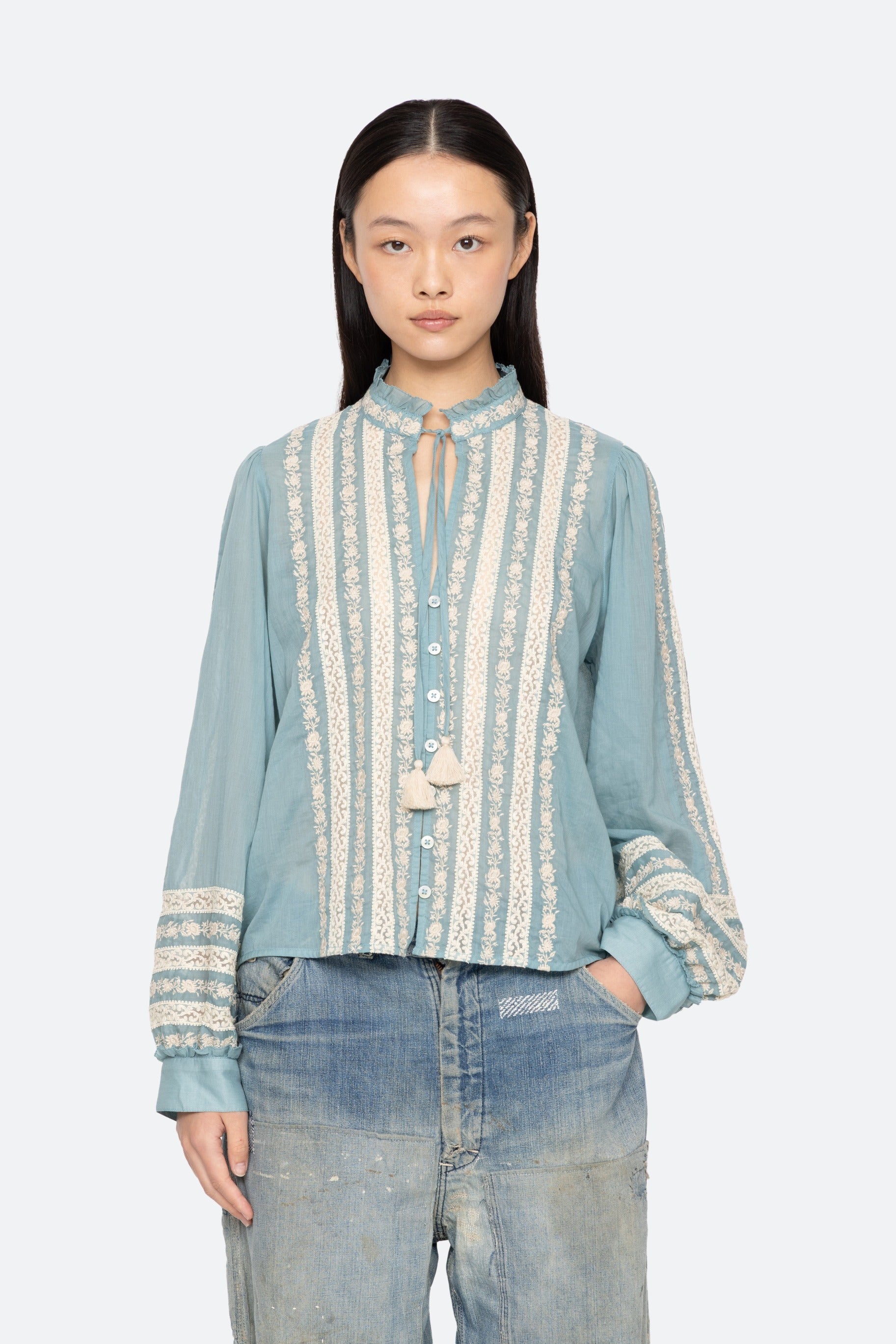 KIRSTEN PRINT L/SLV TOP (D2)