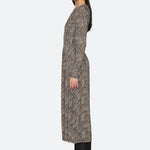 CHARLIZE PRINT L/SLV CREW DRESS (D2)