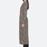 CHARLIZE PRINT L/SLV CREW DRESS (D2)