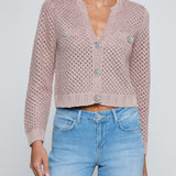 BLANCA SEQUIN CROP CARDI