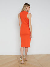 Domino Knit Dress Tangerine/Gold