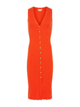 Domino Knit Dress Tangerine/Gold