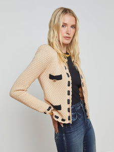 Astor Cardigan Biscuit/Black