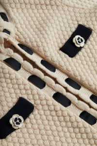 Astor Cardigan Biscuit/Black