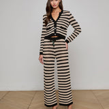 Gaelle Pant Black/Natural Stripe