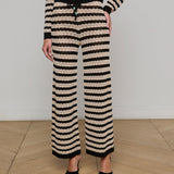 Gaelle Pant Black/Natural Stripe