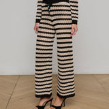 Gaelle Pant Black/Natural Stripe