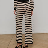 Gaelle Pant Black/Natural Stripe