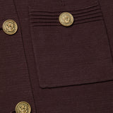 Isabel Knit Coat Dark Brown/Gold