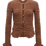 Kiva Cardigan Dark Cinnamon Swirl/Gold