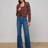 Ariadne Cardigan Natural/Mauve Multi
