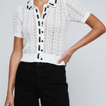 NINETTE PNTL GRSGRAIN SS CARDI