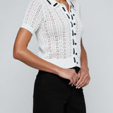 NINETTE PNTL GRSGRAIN SS CARDI