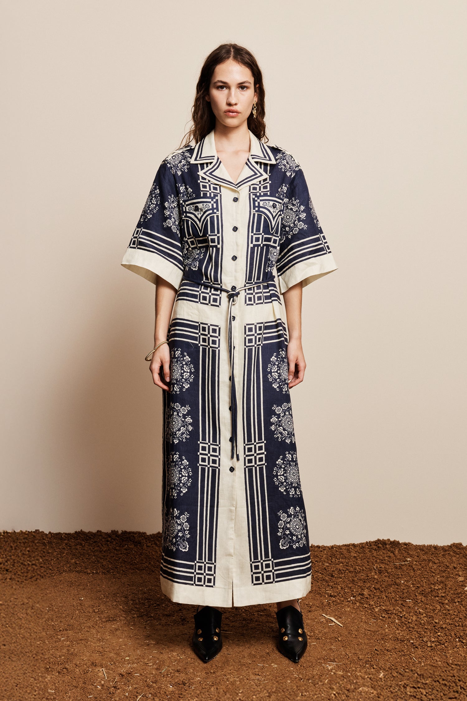 BANDERRA LINEN SHIRTDRESS