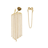 DJANGO ROSE & BOW FRINGED EARRINGS