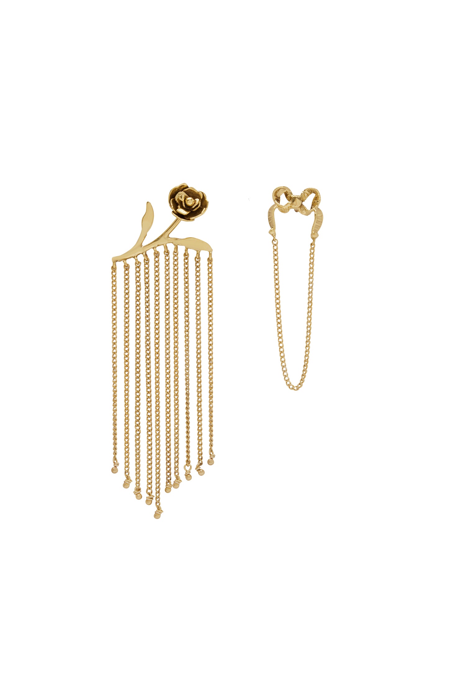 DJANGO ROSE & BOW FRINGED EARRINGS