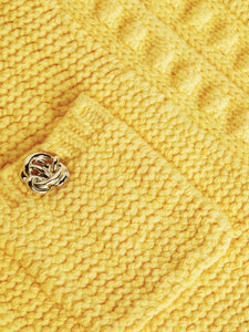 Delilah Cropped Cardigan Pale Yellow