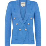 Kenzie Metallic Knit Blazer Harbor Blue/Silver