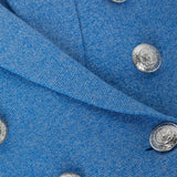 Kenzie Metallic Knit Blazer Harbor Blue/Silver