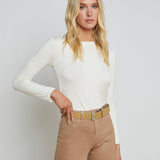Tess Long Sleeve Tee Vintage White