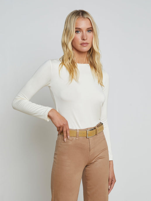 Tess Long Sleeve Tee Vintage White
