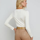 Tess Long Sleeve Tee Vintage White
