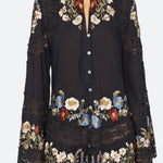 RUWA EMB L/SLV FLARE MINI DRESS (D2)