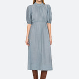 Anise Puff Sleeve Dress Blue