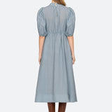 Anise Puff Sleeve Dress Blue