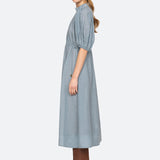 Anise Puff Sleeve Dress Blue