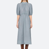Anise Puff Sleeve Dress Blue