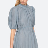 Anise Puff Sleeve Dress Blue