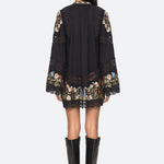 RUWA EMB L/SLV FLARE MINI DRESS (D2)