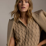 Bardot Luxe Sweater Polo Clay Heather