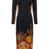 Leo Dress Ocean Floor Black