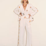 Vera Blazer Ivory Embroidered