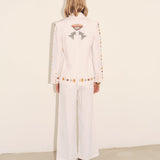 Vera Blazer Ivory Embroidered