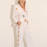 Vera Blazer Ivory Embroidered