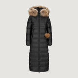 Camille Long Coat Black w/ Fur