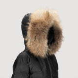 Camille Long Coat Black w/ Fur