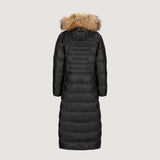 Camille Long Coat Black w/ Fur