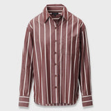 Connie Striped Shirt Brown