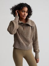 Mentone Half-Zip Pullover Dark Olive Speckle
